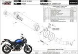 Système D'Échappement Non Catalysé Et Sans Homologation Acoustique Gp Acier Noir - Mivv Compatible Avec Suzuki Van 200 (2016-2017)