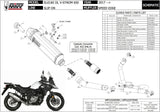 Système D'Échappement Catalytique Avec Homologation Acoustique Speed Edge Acier Carbon - Mivv Compatible Avec Suzuki Dl 650 V-Strom (2017-2024)