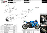 Système D'Échappement Non Catalysé Et Sans Homologation Acoustique Mk3 Carbon - Mivv Compatible Avec Suzuki Gsx-R 1000 (2017-2020)