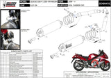 Double Sortie D'Échappement Homologuée Au Niveau Sonore Oval Carbon Carbon - Mivv Compatible Avec Suzuki Gsx-R 1300 Hayabusa (2008-2017)