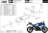 Système D'Échappement Homologué Au Niveau Sonore Suono Acier Carbon - Mivv Compatible Avec Suzuki Gsx 250 R (2017-2020)