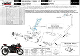 Système D'Échappement Complet Avec Catalyseur Et Homologation Acoustique Gppro Acier Noir - Mivv Compatible Avec Suzuki Gsx-S 125 (2017-2020)