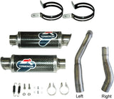 Double Sortie D'Échappement Homologuée Au Niveau Sonore Round Carbon - Termignoni Compatible Avec Suzuki Gsx-R 1000 (2009-2011)