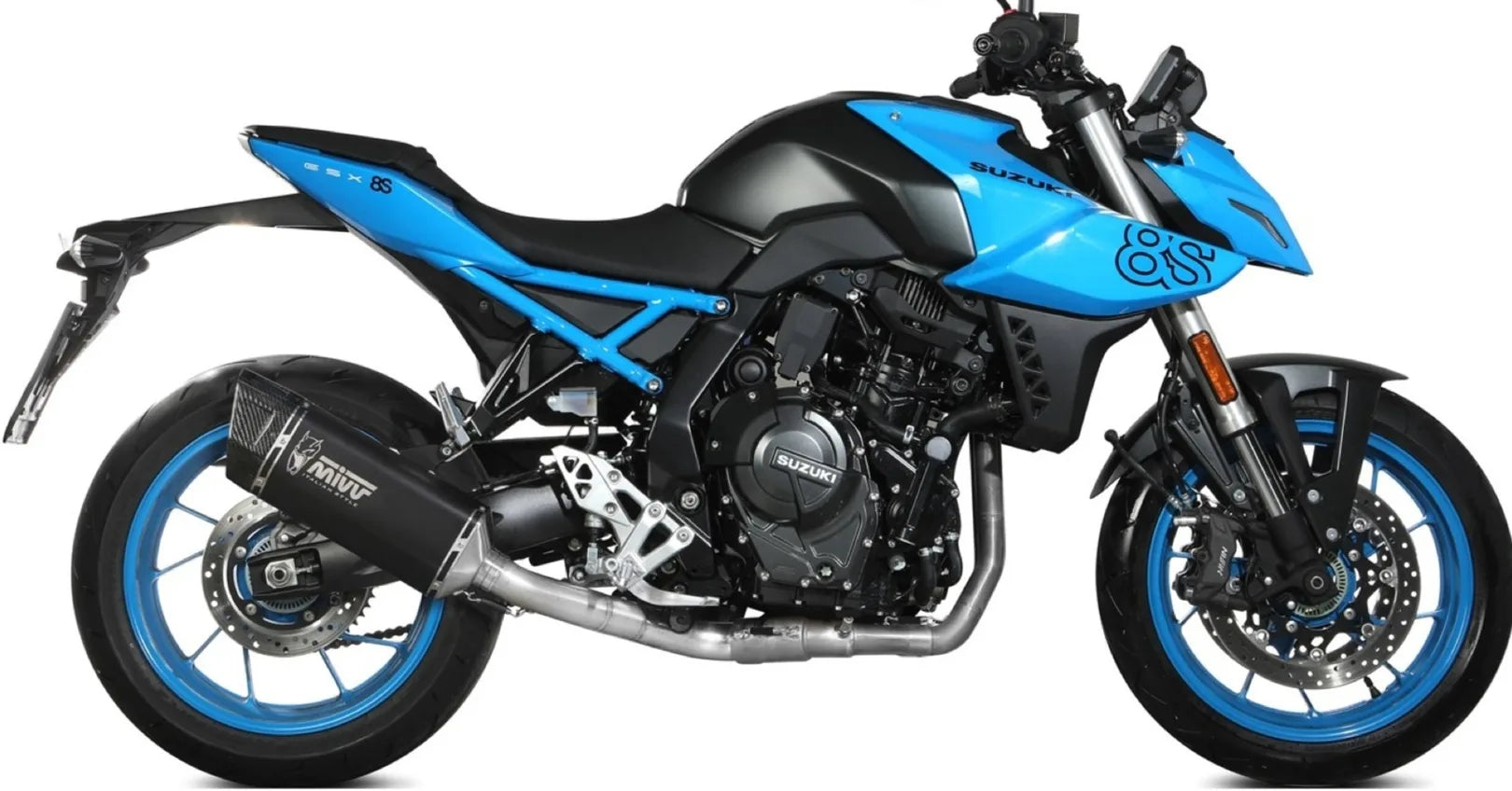 Système D'Échappement Complet Non Catalysé Et Sans Homologation Acoustique Sr-1 Acier Noir - Mivv Compatible Avec Suzuki Gsx 8S (2022-2024)