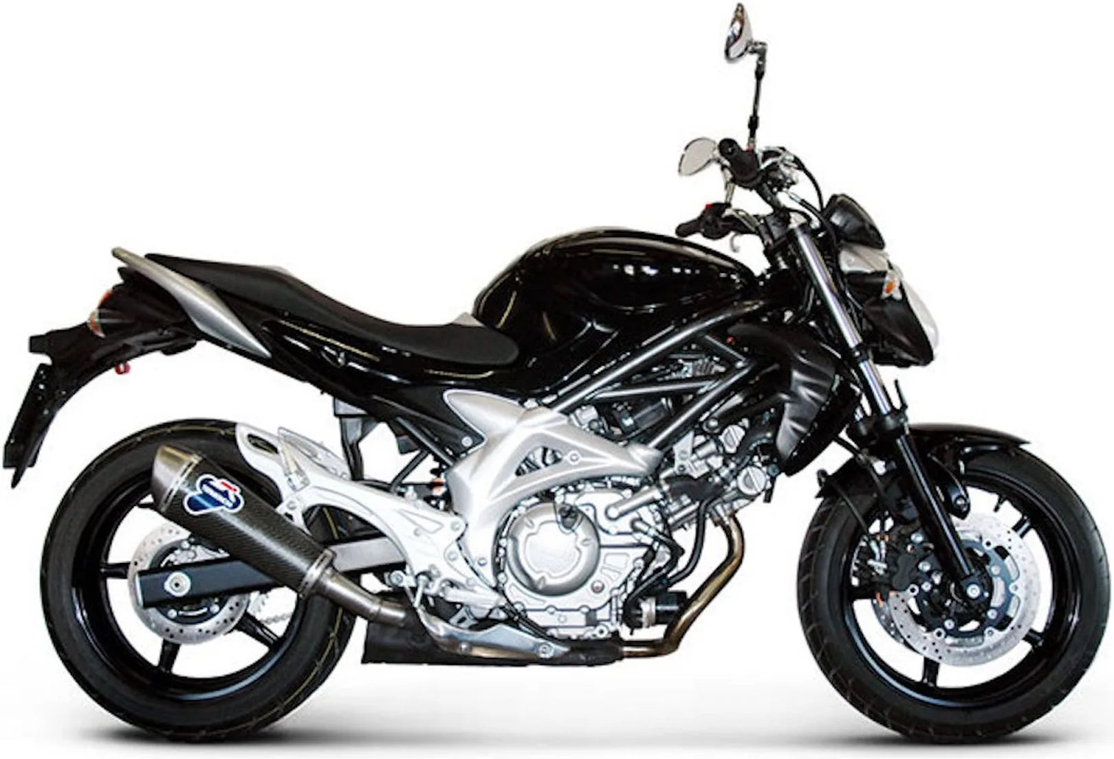 Système D'Échappement Homologué Au Niveau Sonore Oval Carbon - Termignoni Compatible Avec Suzuki Gladius (2009-2019)