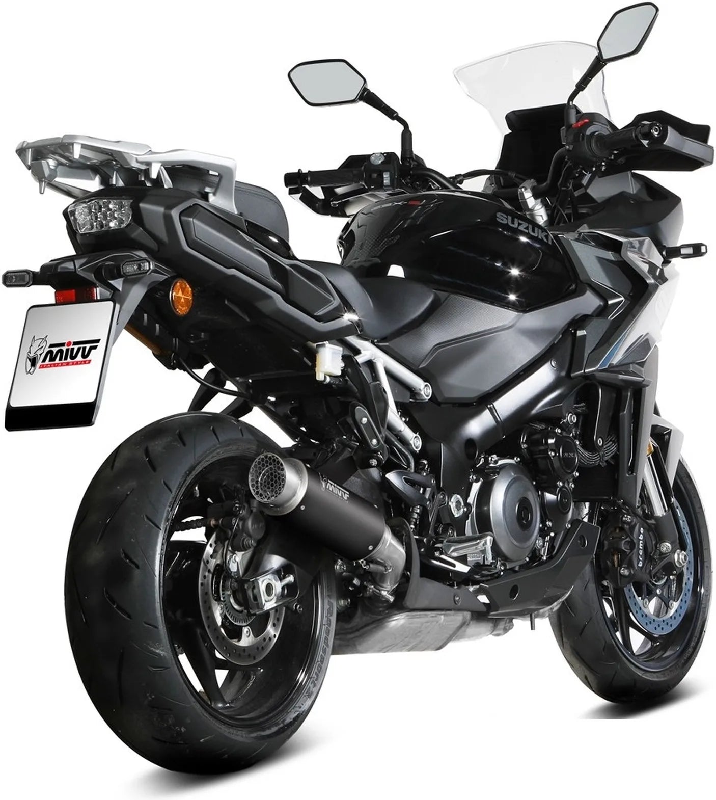 Système D'Échappement Homologué Au Niveau Sonore Gppro Acier Noir - Mivv Compatible Avec Suzuki Gsx-S 1000 Gx (2024)