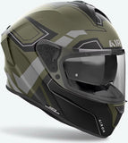 Casque Intégral Pour Moto Airoh Spark 2 - Sp2D70 Thermoplastic Hrt Vert Militaire Mat Dart Taille S
