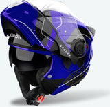 Casque Modulable Pour Moto Airoh Specktre - Specg18 Thermoplastic Hrt Bleu Gloss Groove Taille Xxl