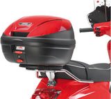 Monolock Blade Black Top Case - 37 Lt Blade Technopolymer - Givi Compatible With Piaggio Vespa Lx 50 - 125 - 150 (2005-2014)