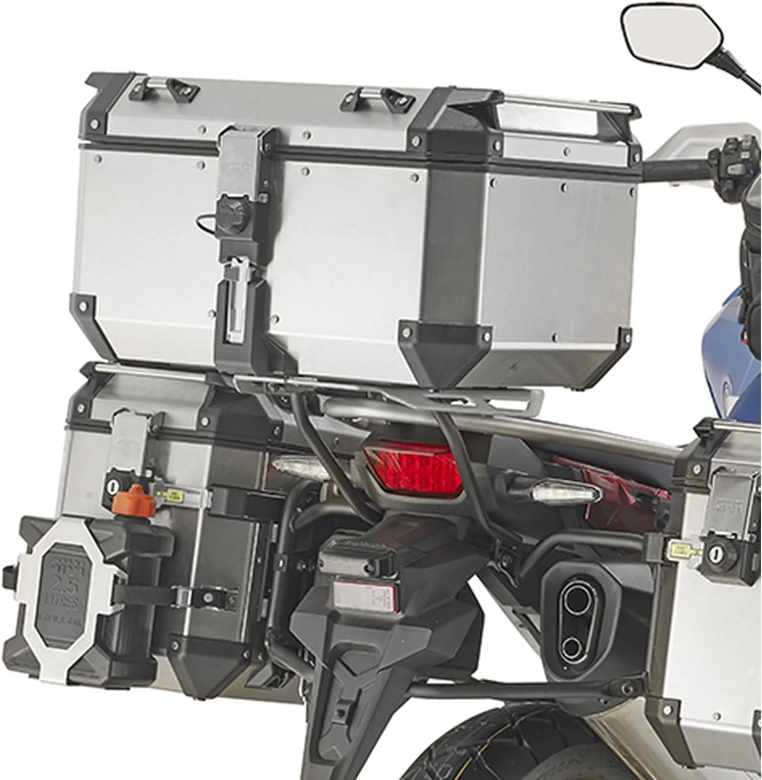 Top Case Monolock Alpina Aluminium Noir 44 Lt Alpina Aluminium - Givi Compatible Avec Honda Crf 1000 L Africa Twin Adventure Sports (2018-2019)