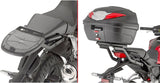 Monolock Blade Black Top Case - 37 Lt Blade Technopolymer - Givi Compatible With Honda Cb 125 R (2021-2024)