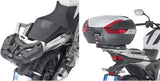 Monolock Vision Black Tech Top Case - 34 Lt For Original Rack Vision Technopolymer - Givi Compatible With Honda Nc 750 X (2021-2024)