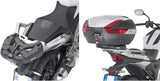 Top Case Monolock Noir Tech 30 Lt C30Nt Pour Porte Paquet D'Origine Technopolymères - Givi Compatible Avec Honda Nc 750 X (2021-2024)