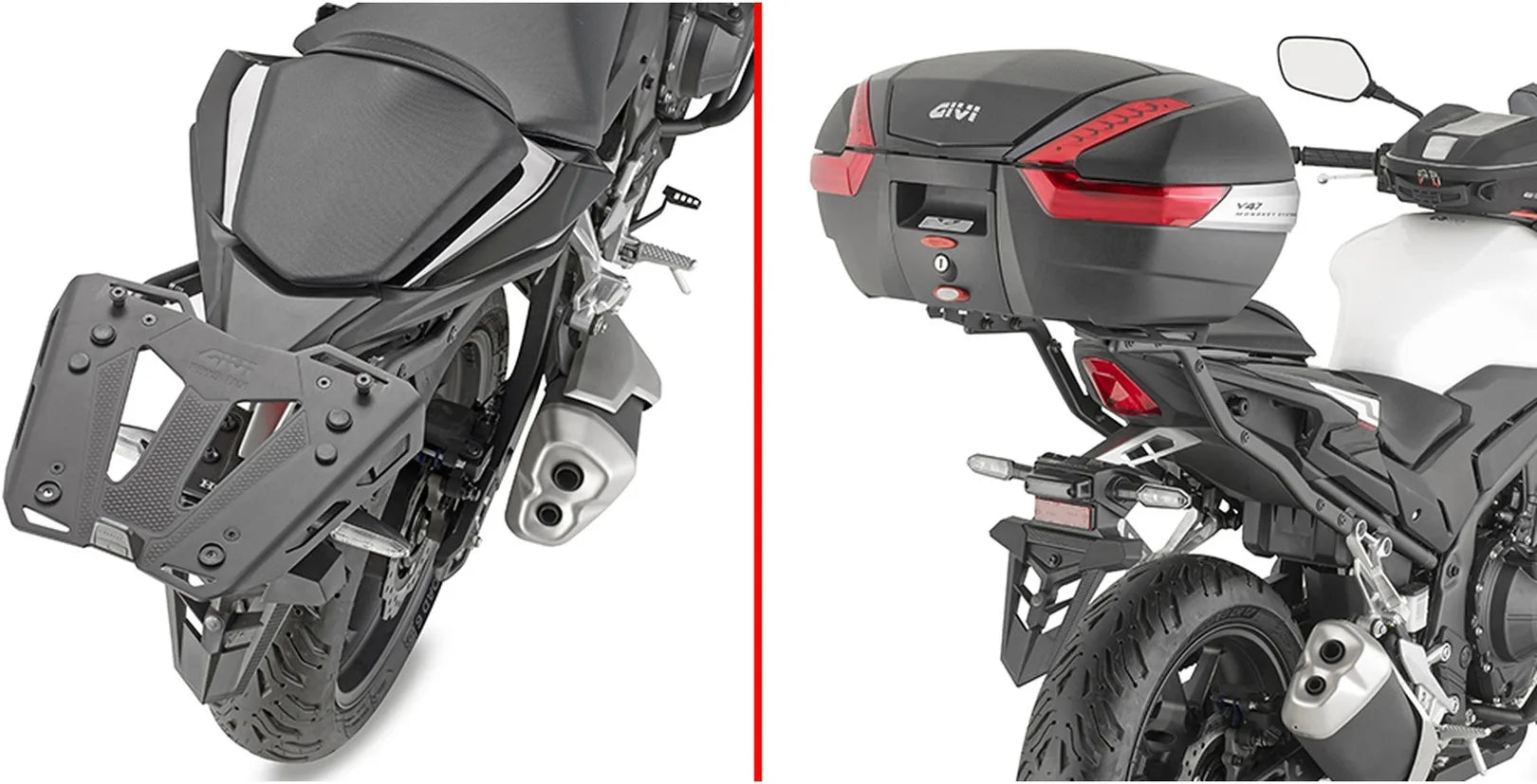 Top Case Monolock Noir 29 Lt Technopolymères - Givi Compatible Avec Honda Cb 500 Hornet (2024)