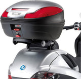 Monolock Simply Iv Black Tech Top Case - 45 Lt Simply Iv Technopolymer - Givi Compatible With Piaggio Mp3 300 - 400 Touring (2011)