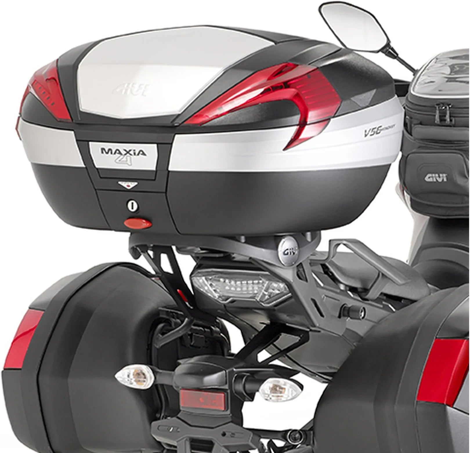 Top Case Monokey Carbon Look 47 Lt Technopolymères - Givi Compatible Avec Yamaha Mt-09 Tracer (2015-2017)