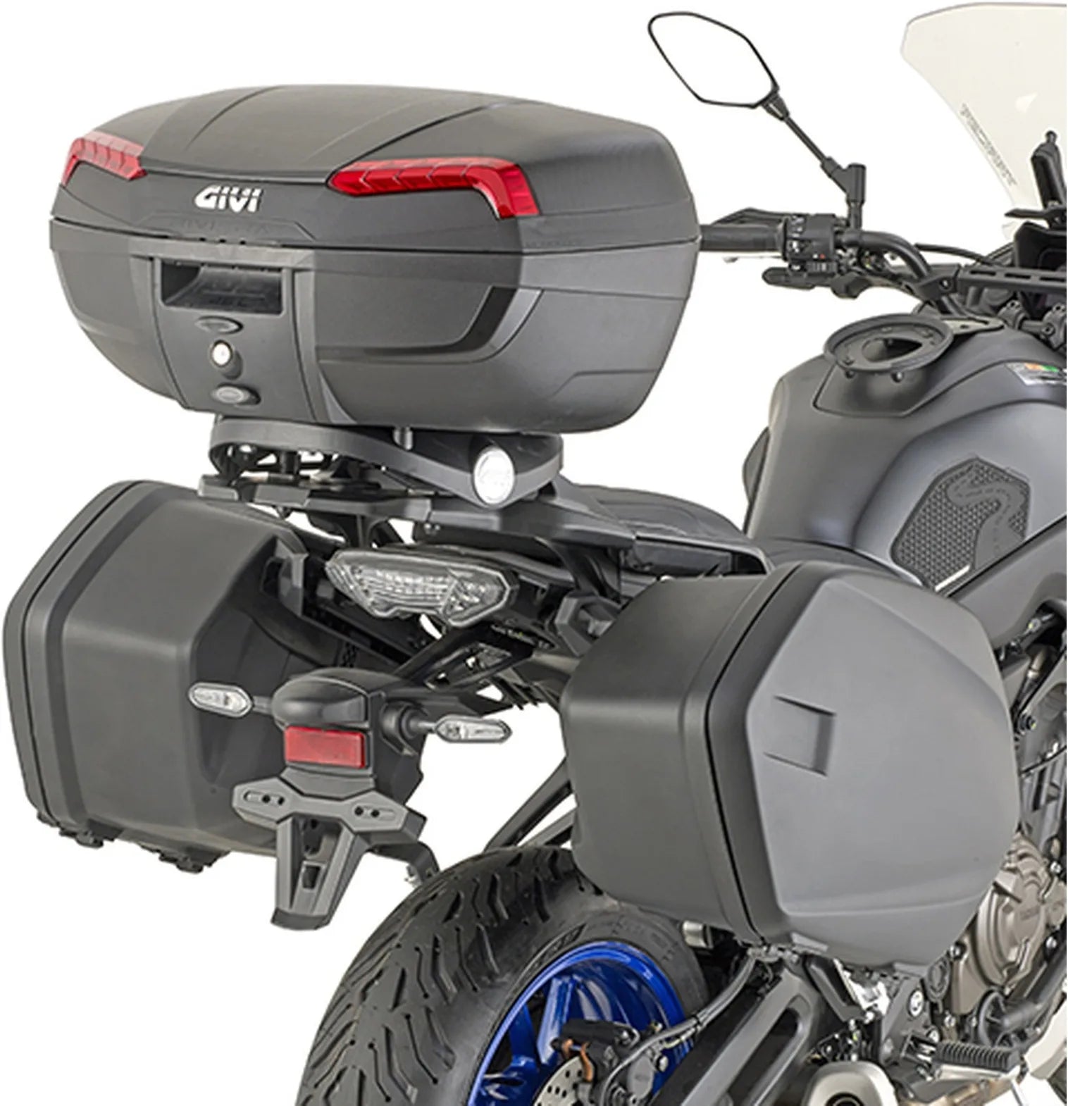 Top Case Monokey Noir 33 Lt Pour Porte Paquet D'Origine Nylon - Givi Compatible Avec Yamaha X-Max 400 (2018-2021)