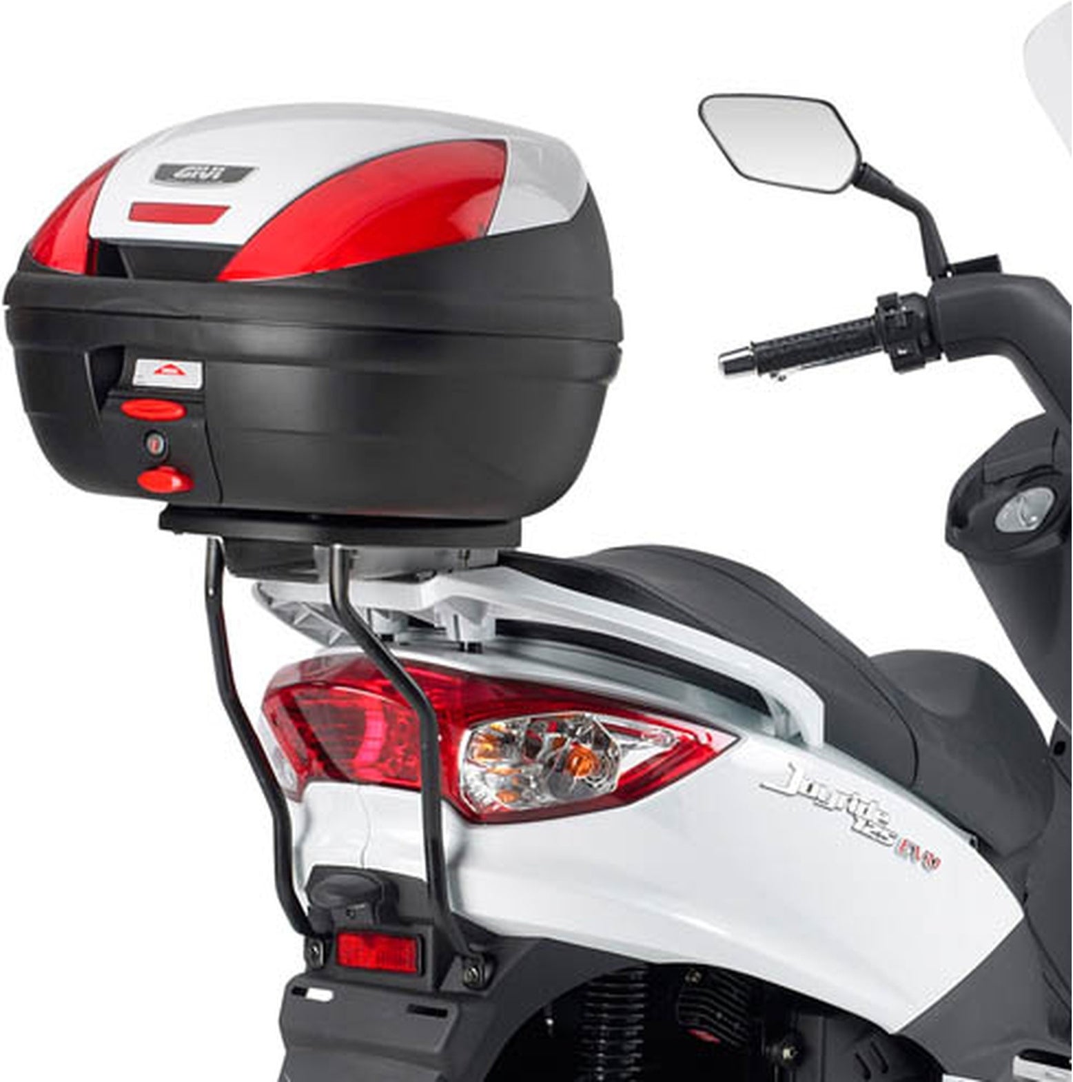 Monolock Black Tech Top Case - 29 Lt Technopolymer - Givi Compatible With Sym Joyride 125 - 200 S (2009-2022)