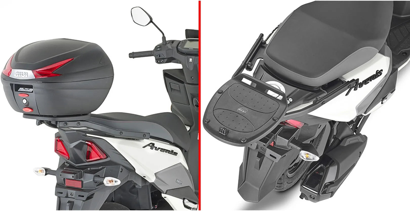 Top Case Monolock Noir Tech 30 Lt Technopolymères - Givi Compatible Avec Suzuki Avenis 125 (2023-2024)