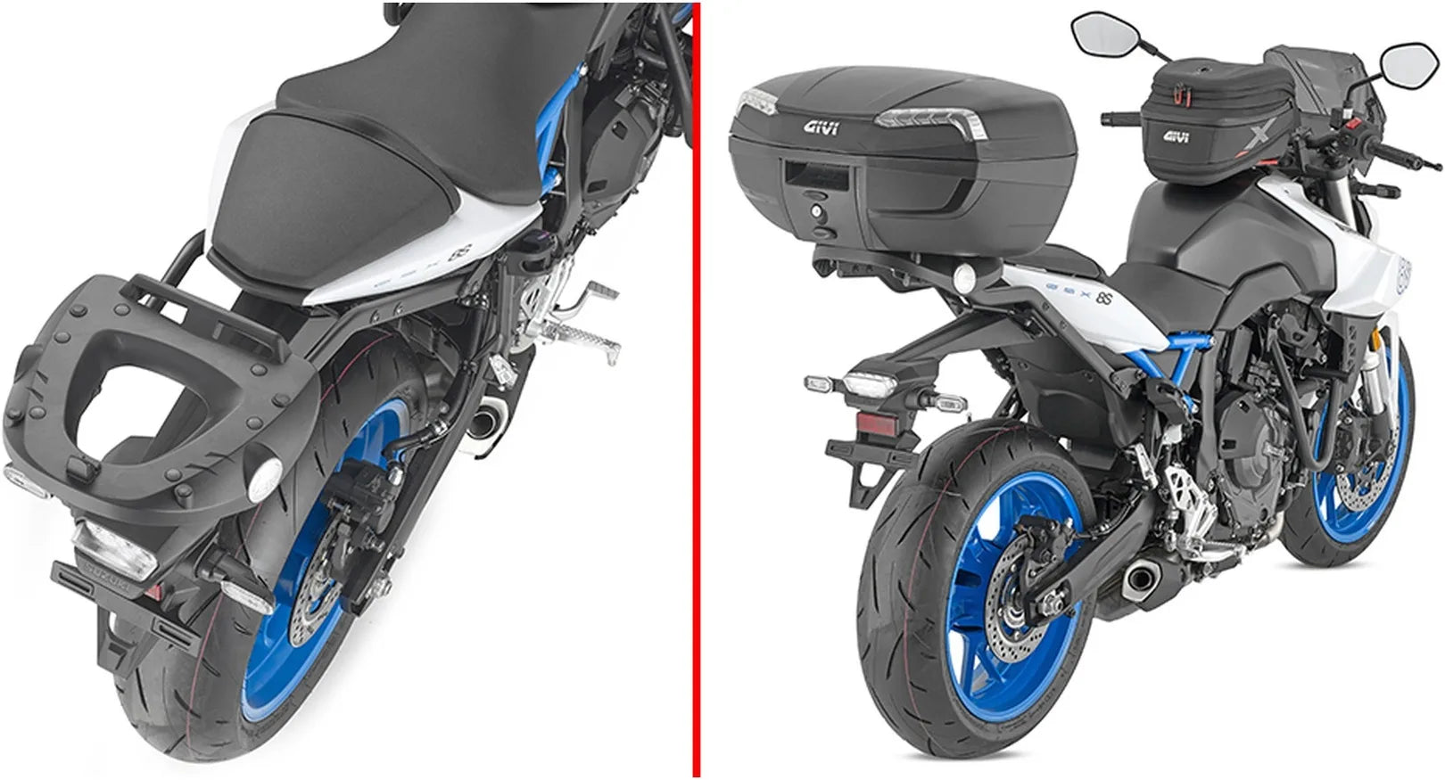 Top Case Monolock Riviera Noir 46 Lt Riviera Technopolymères - Givi Compatible Avec Suzuki Gsx 8S (2023-2024)
