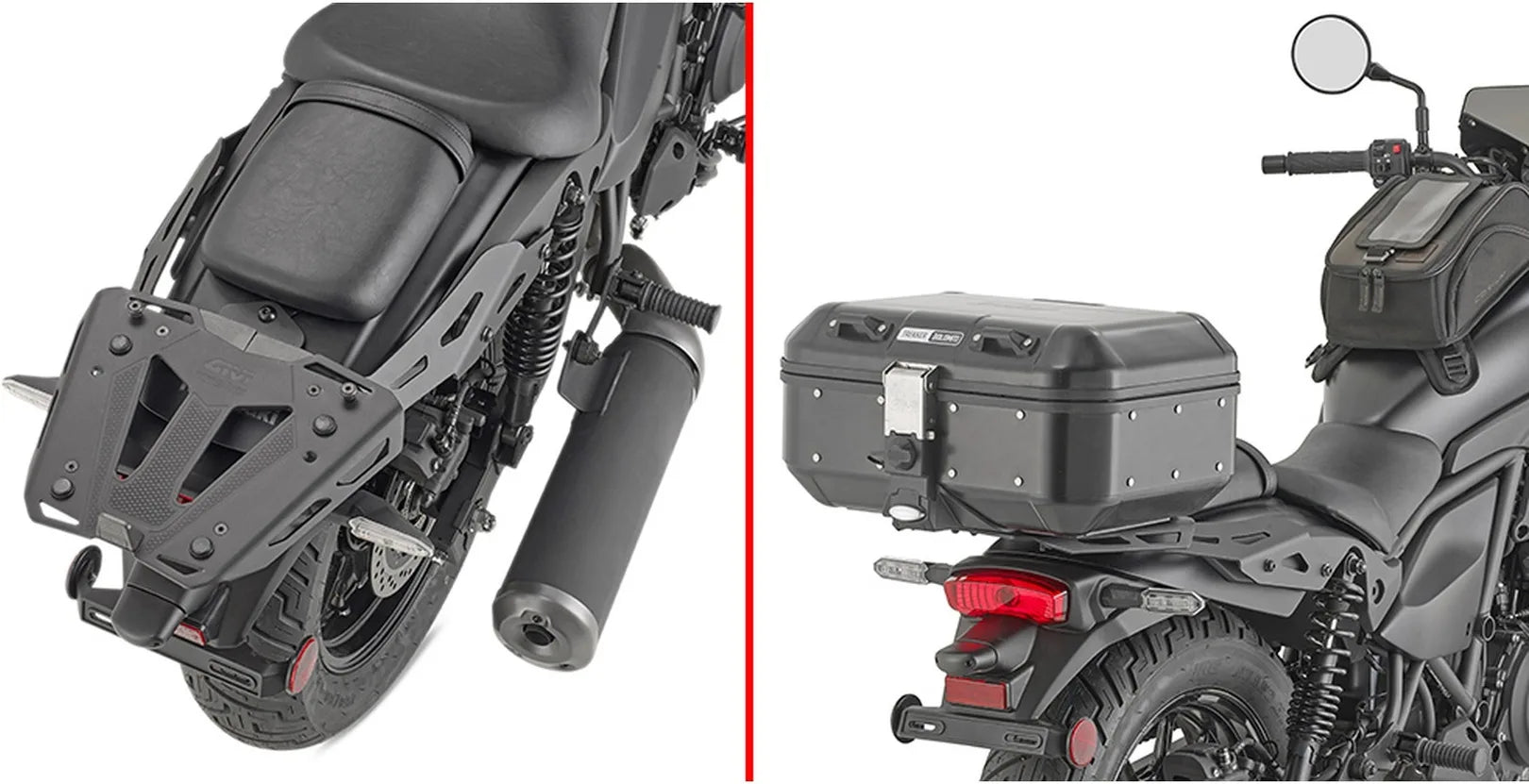 Top Case Monokey Trekker Outback Evo Smart Aluminium Anodisé 42 Lt Trekker Outback Evo Smart Aluminium Anodisé - Givi Compatible Avec Kawasaki Eliminator 500 (2024)