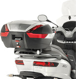 Monokey Trekker Alaska Black Aluminium Top Case - 56 Lt Trekker Alaska Aluminium - Givi Compatible With Piaggio Mp3 500 Ie Sport (2014-2017)