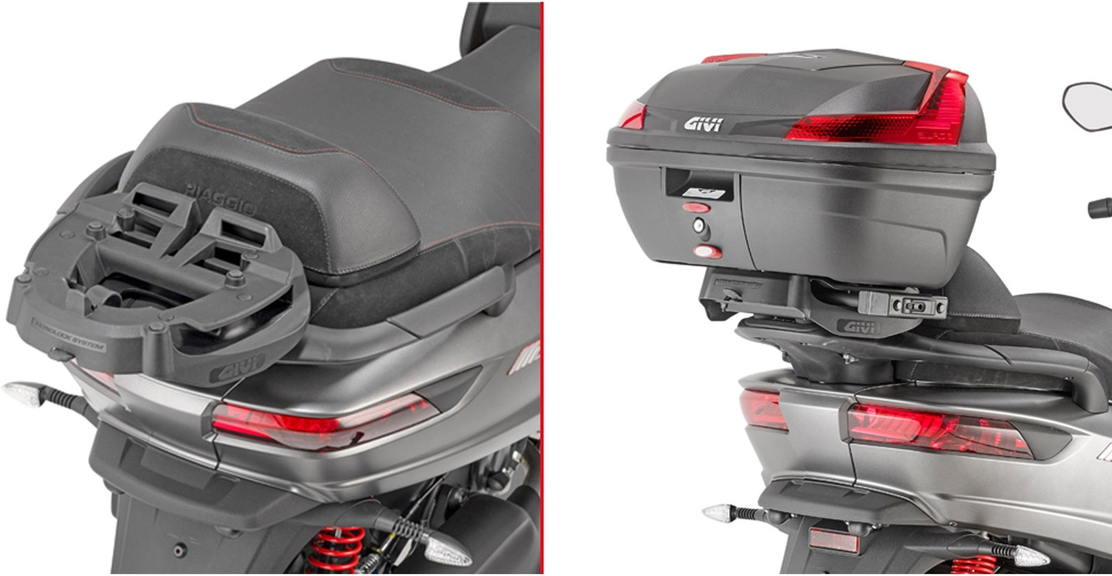 Monokey Trekker Dolomiti Aluminium Top Case - 30 Lt Trekker Dolomiti Aluminium - Givi Compatible With Piaggio Mp3 350 - 400 - 500 Sport (2018-2021)