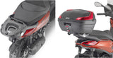 Monolock Black Tech Top Case - 30 Lt Technopolymer - Givi Compatible With Piaggio Beverly 300 - 400 Hpe (2021-2024)
