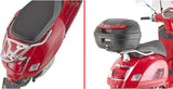 Monolock Vision Black Top Case - 34 Lt Vision Technopolymer - Givi Compatible With Piaggio Vespa Gts 125 - 300 Super (2023-2024)