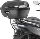 Top Case Monolock Vision Noir 34 Lt Vision Technopolymères - Givi Compatible Avec Kymco Xciting 400 I (2013-2017)