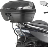 Monolock Riviera Black Top Case - 46 Lt Riviera Technopolymer - Givi Compatible With Kymco Xciting 400 I (2013-2017)