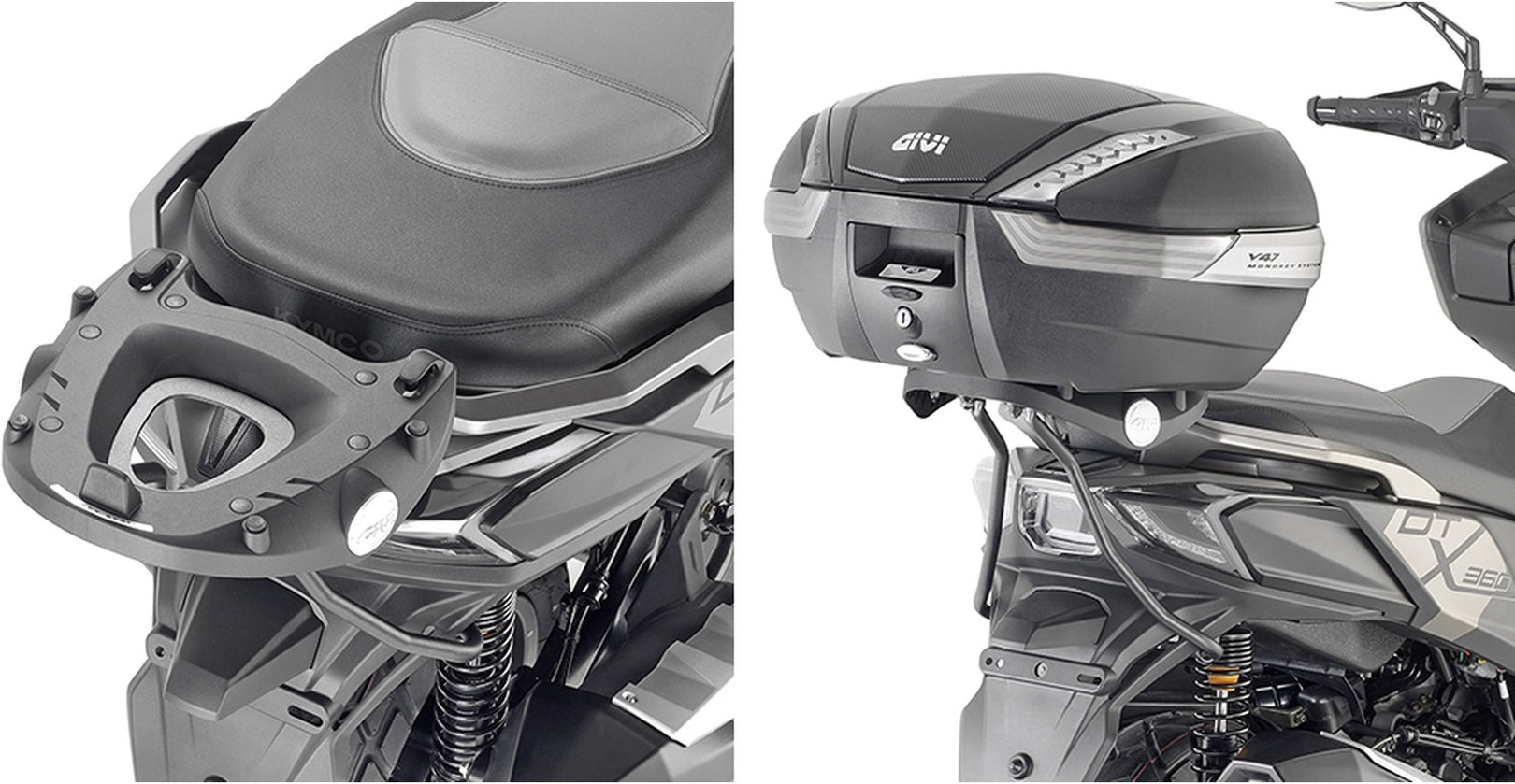 Monokey Trekker Dolomiti Aluminium Top Case - 30 Lt Trekker Dolomiti Aluminium - Givi Compatible With Kymco Dtx 360 125 - 300 - 350 (2021-2024)