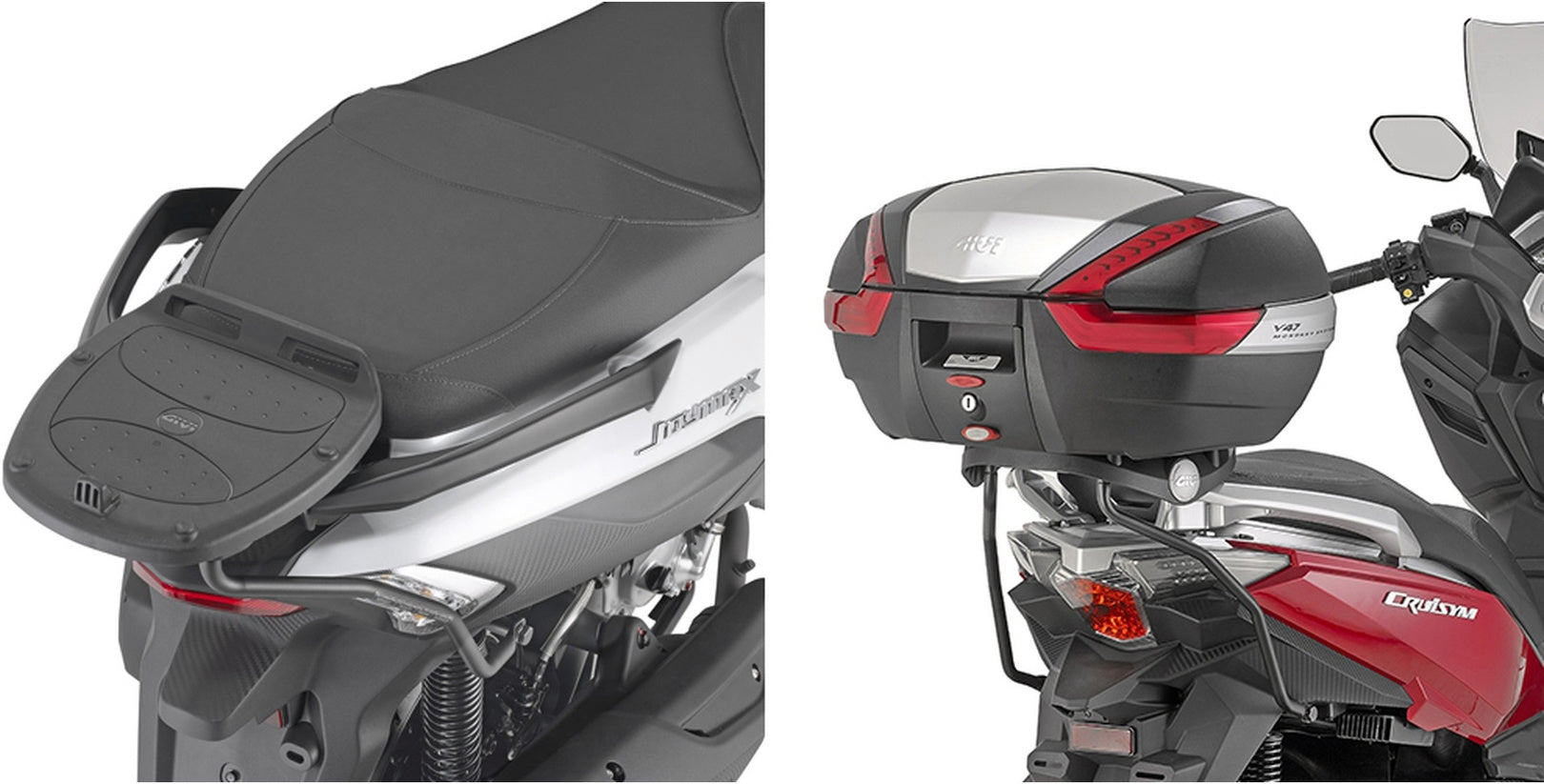 Monokey Black Top Bag - 40 Lt Nylon - Givi Compatible With Sym Joymax 300 Z+ (2021-2024)