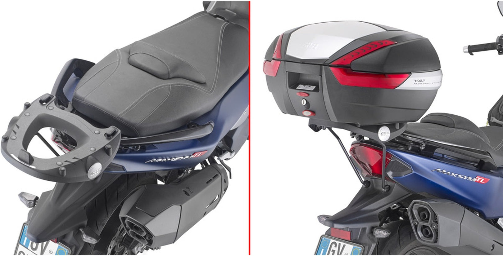 Monolock Black Tech Top Case - 30 Lt Technopolymer - Givi Compatible With Sym Max Sym Tl 508 (2020-2024)
