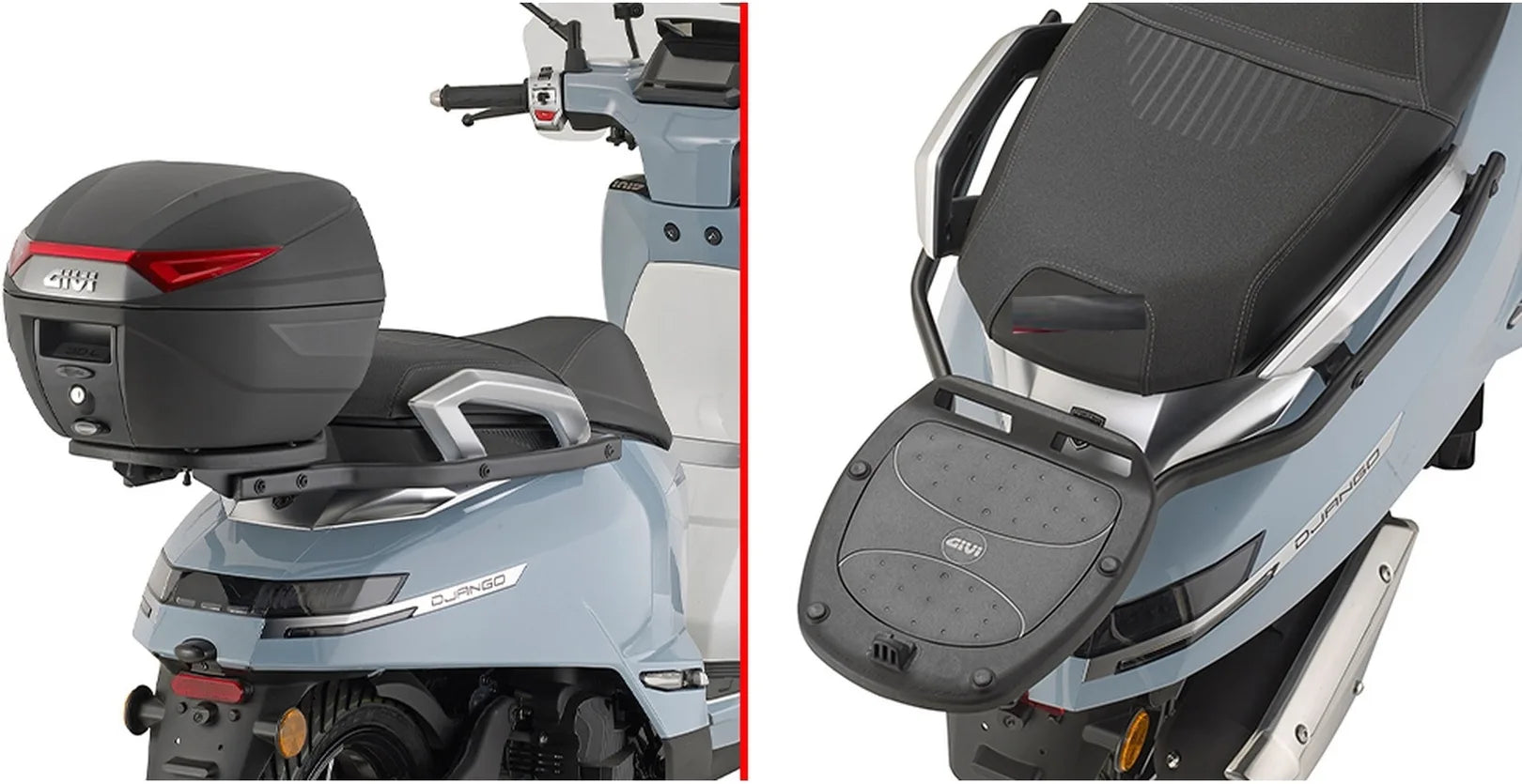 Top Case Monolock Simply Iv Noir Tech 45 Lt Simply Iv Technopolymères - Givi Compatible Avec Peugeot Django Evo 125 (2025)