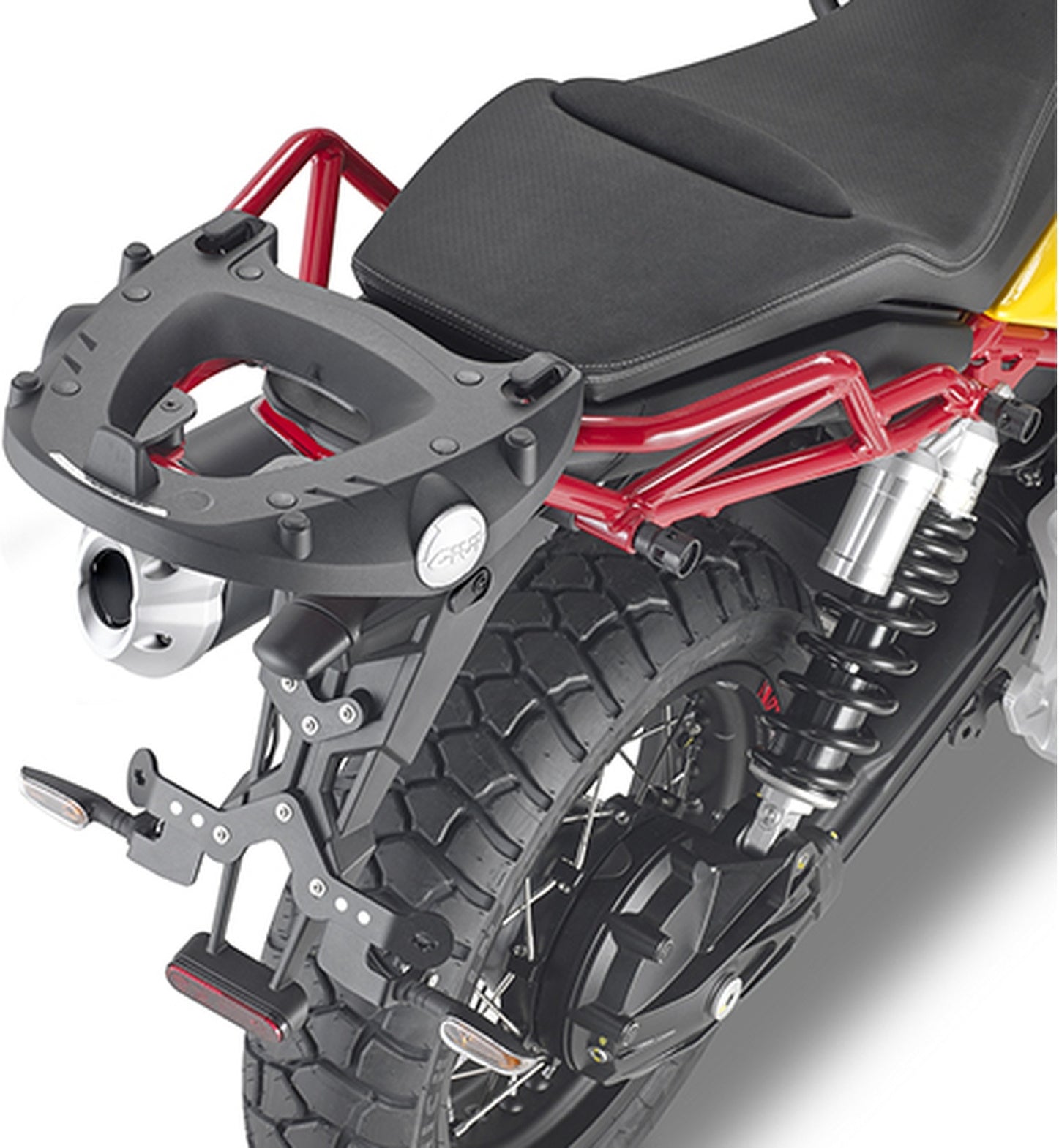 Monolock Vision Black Tech Top Case - 34 Lt Vision Technopolymer - Givi Compatible With Moto Guzzi V85 Tt (2019-2023)