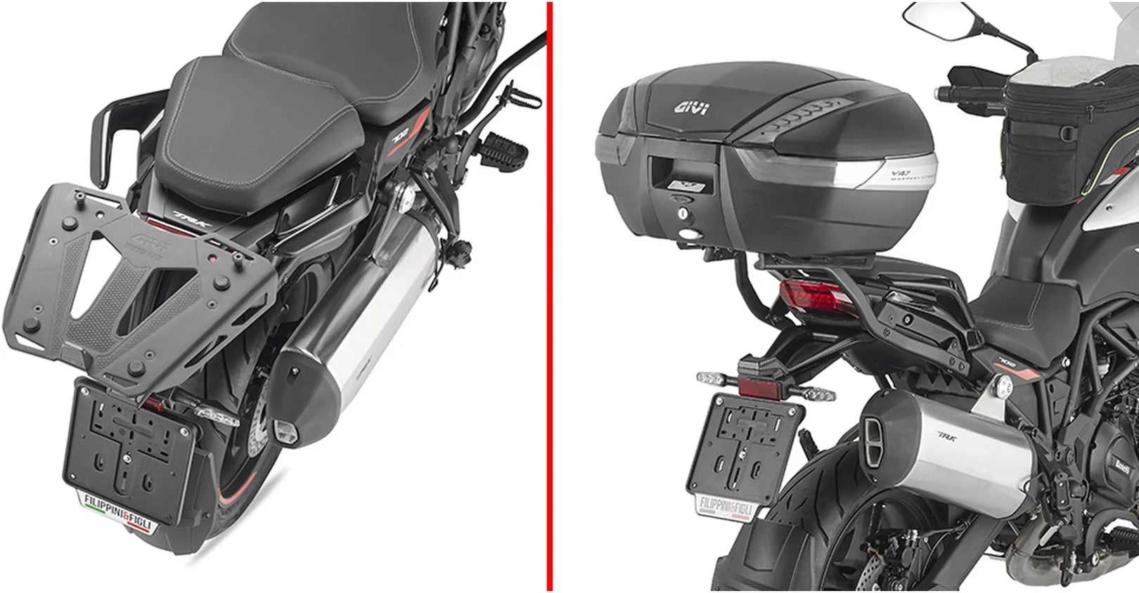 Top Case Monokey Trekker Aluminium Noir 33 Lt Trekker Aluminium - Givi Compatible Avec Benelli Trk 702 X (2023-2024)