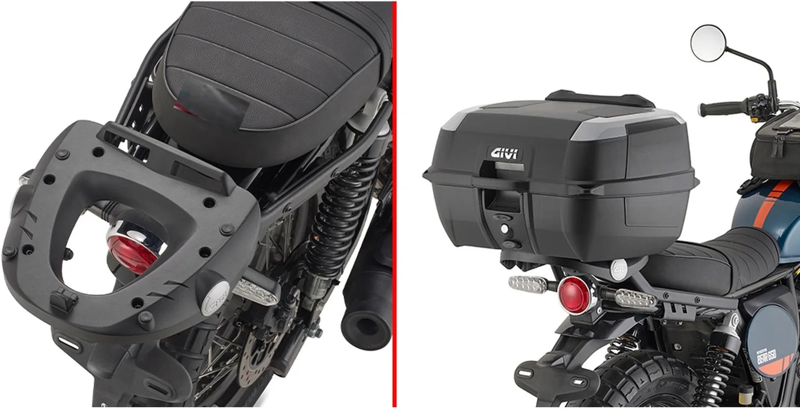 Top Case Monokey Carbon Look Tech 47 Lt Technopolymères - Givi Compatible Avec Royal Enfield Bear 650 (2025)