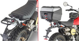 Monolock Riviera Black Top Case - 46 Lt Riviera Technopolymer - Givi Compatible With Fantic Motor Caballero Scrambler 250 (2018-2023)