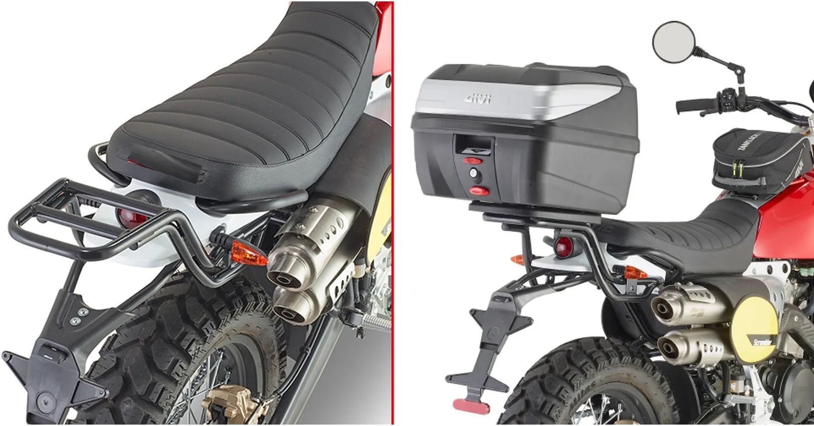 Support Pour Top Case Monolock - Givi Compatible Avec Fantic Motor Caballero Scrambler 125 (2018-2023)