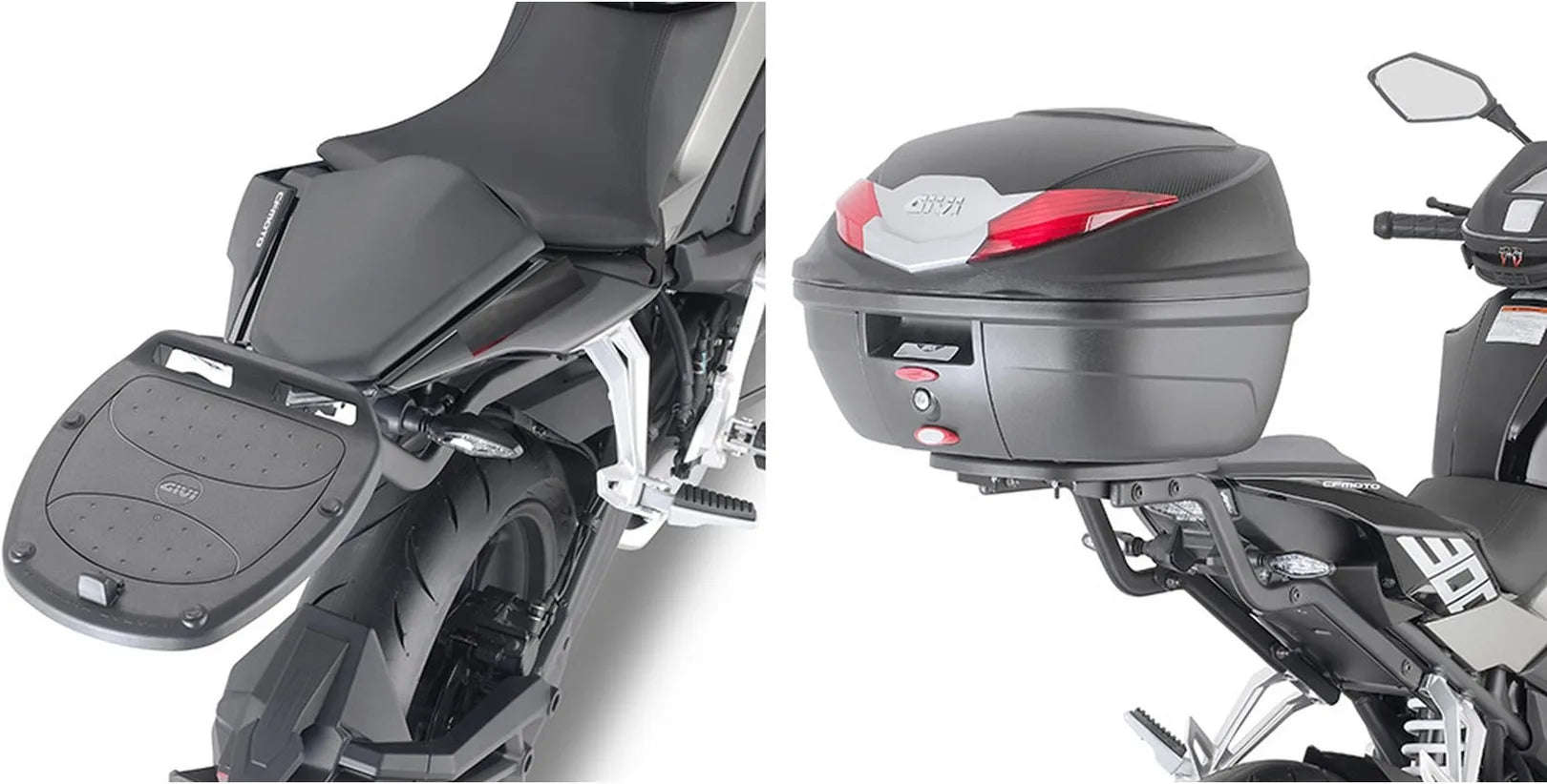 Top Case Monolock Vision Noir Tech 34 Lt Vision Technopolymères - Givi Compatible Avec Cfmoto 300 Nk (2021-2023)