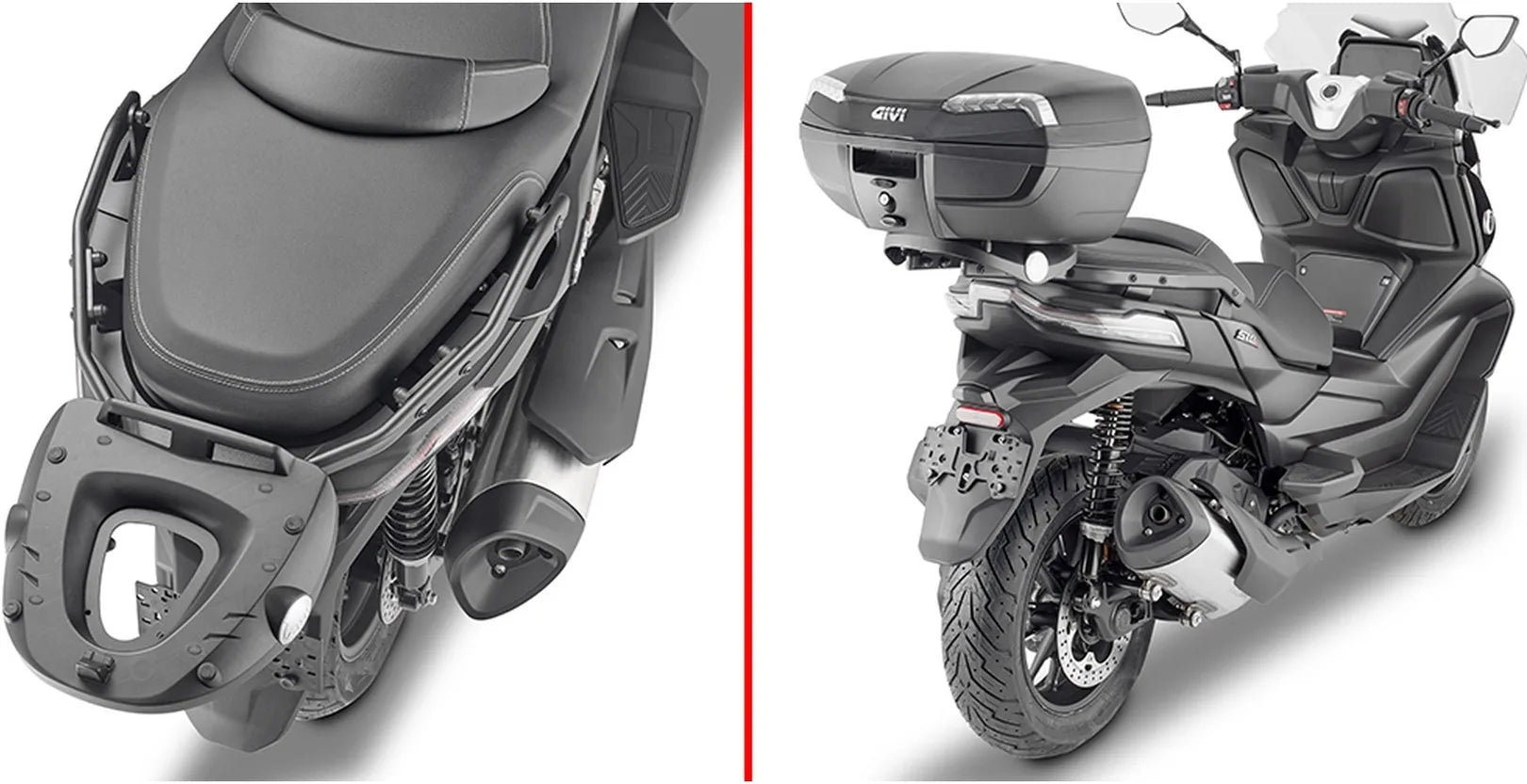 Top Case Monokey Maxia 5 Argent 58 Lt Maxia 5 Technopolymères - Givi Compatible Avec Voge Sr4 350 (2022-2024)