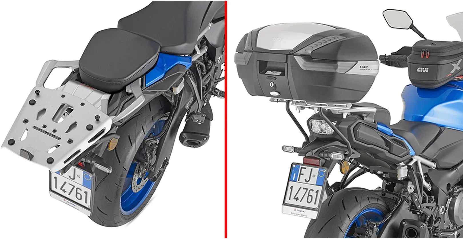 Top Case Monokey Carbon Look Tech 47 Lt Technopolymères - Givi Compatible Avec Suzuki Gsx-S 1000 Gx (2024)