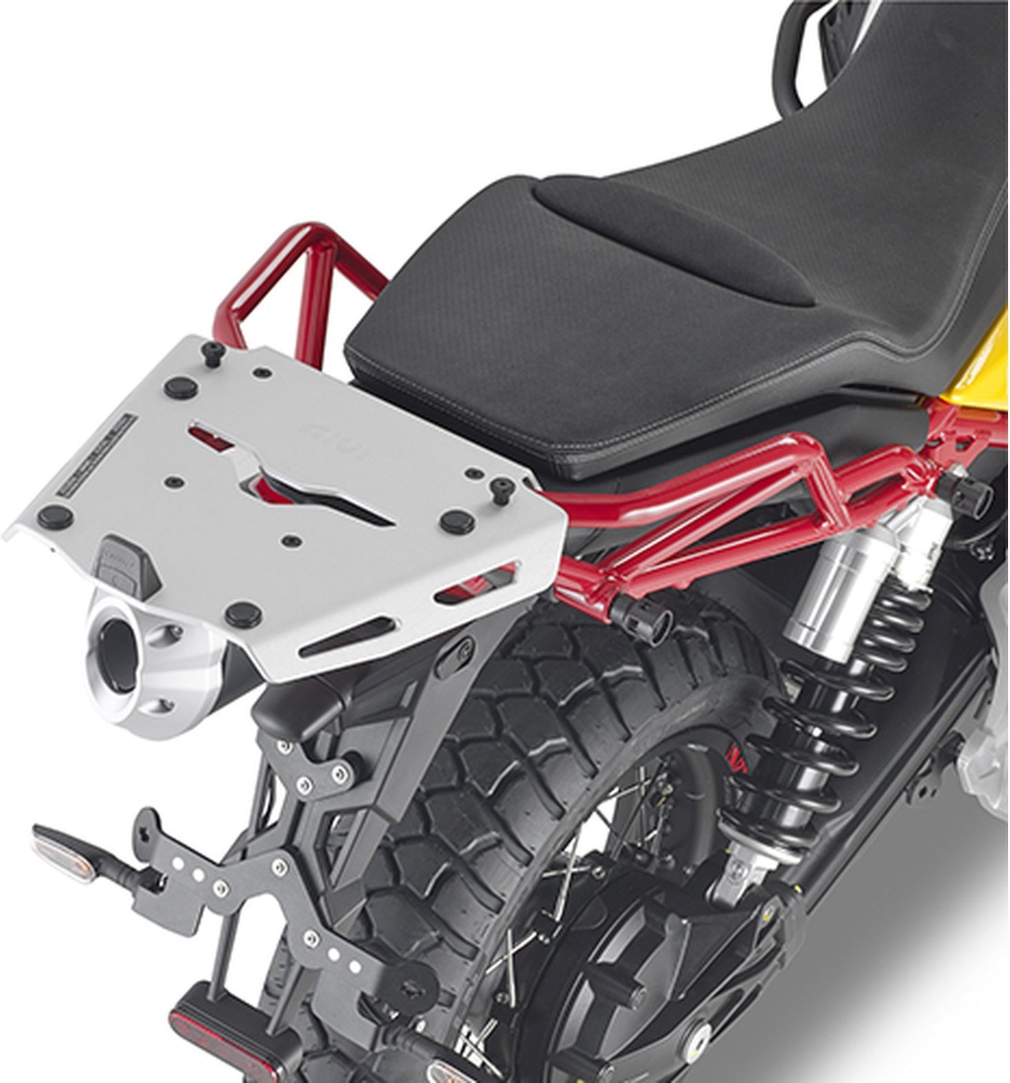 Monokey Trekker Outback Evo Smart Anodized Aluminium Top Case - 58 Lt 6Kg Trekker Outback Evo Smart Anodized Aluminium - Givi Compatible With Moto Guzzi V85 Tt (2019-2023)
