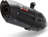 Exhaust Tip With Noise Certification Suono Steel Black Carbon - Mivv Compatible With Honda Nc 700 S (2012-2014)