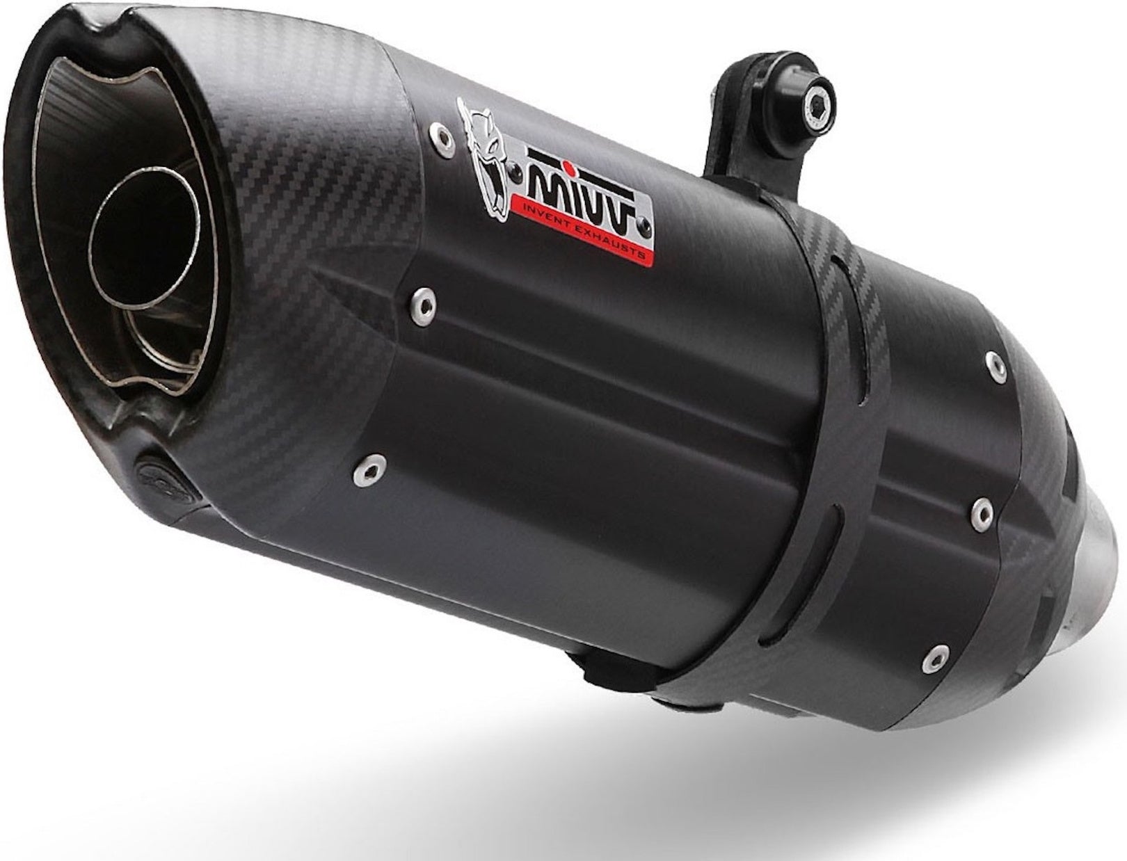 Exhaust Tip With Noise Certification Suono Steel Black Carbon - Mivv Compatible With Triumph Tiger 800 (2011-2016)