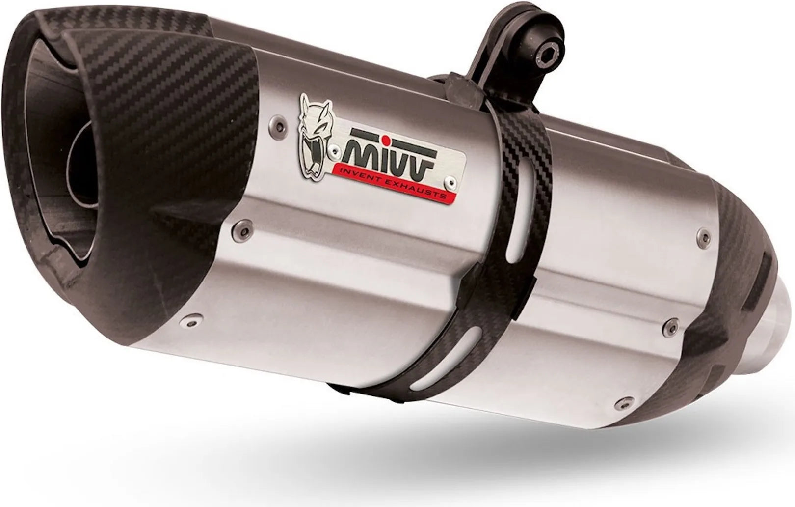 Système D'Échappement Catalytique Avec Homologation Acoustique Suono Acier Carbon - Mivv Compatible Avec Ducati Hypermotard 821 (2013-2015)