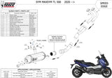 Système D'Échappement Complet Non Catalysé Et Sans Homologation Acoustique Speed Edge Acier Carbon - Mivv Compatible Avec Sym Max Sym Tl 500 (2020)