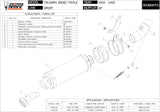 Non-Catalytic Exhaust Tip With Sound Certification Gp Carbon - Mivv Compatible With Triumph Speed Triple (2005-2006)