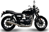 Système D'Échappement Complet Sans Homologation Acoustique Conical Acier Inox - Termignoni Compatible Avec Triumph Street Twin (2016-2020)